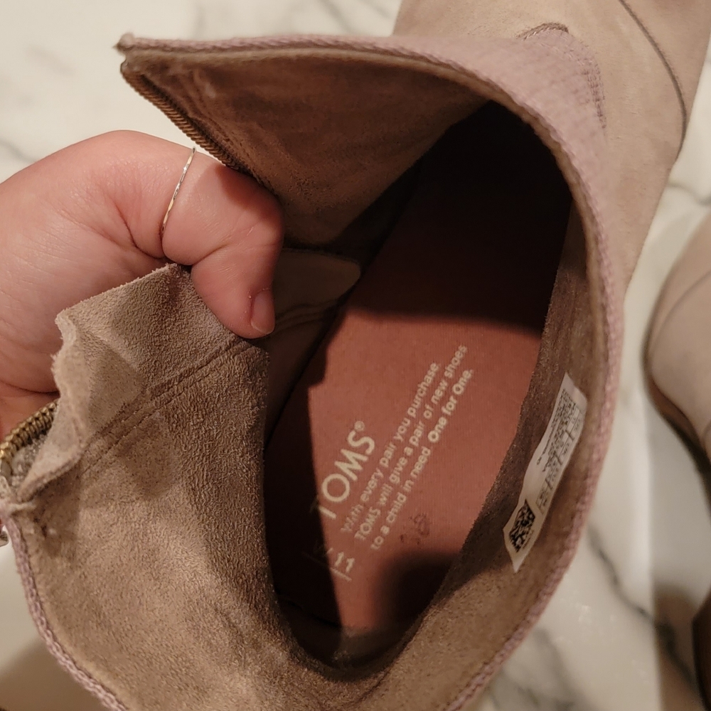 TOMS Lunata Taupe Ankle Boot - Womens Sz 11 - Picture 8 of 8